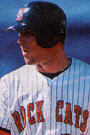 Mike Restovich with the New Britain Rock Cats